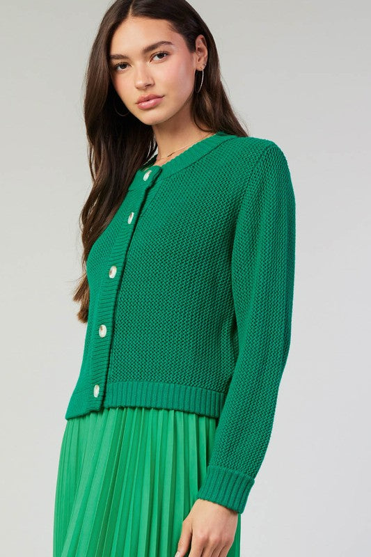 Pine Green Cardigan Apex Ethical Boutique