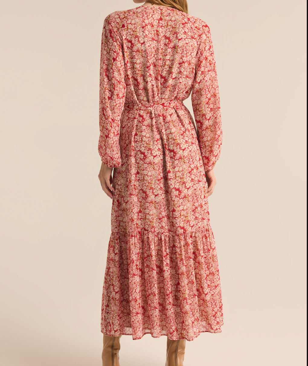 Pink/Red Floral Dress Apex Ethical Boutique