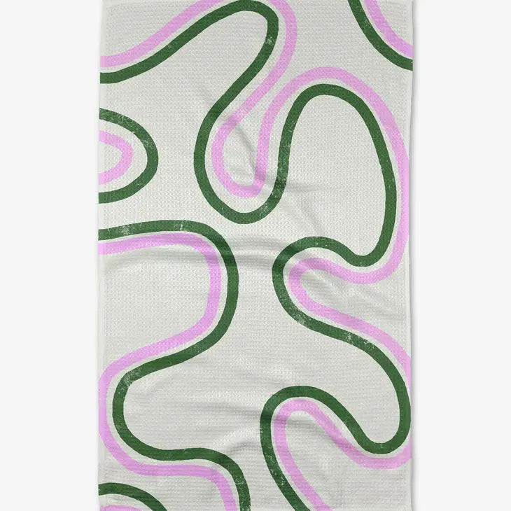 GEOMETRY Changing Colors Tea Towel