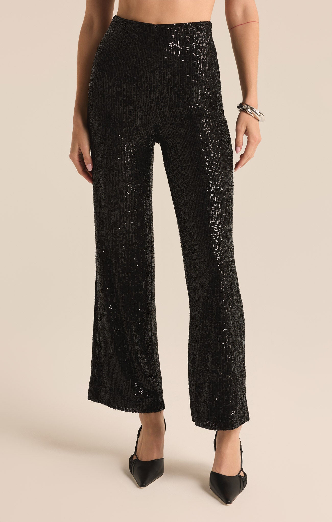 Sequin Black Pants Apex Ethical Boutique