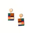 Striped Block Earrings Apex Ethical Boutique