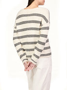 Striped V-Neck Sweater Apex Ethical Boutique