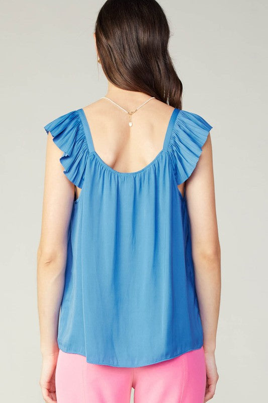 Sweetheart Pleated Work Top Apex Ethical Boutique