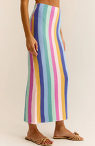 Teal Striped Maxi Skirt Apex Ethical Boutique
