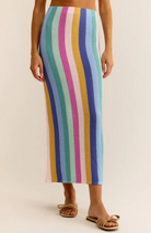 Teal Striped Maxi Skirt Apex Ethical Boutique