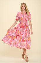 Tropical Pink Dress Apex Ethical Boutique