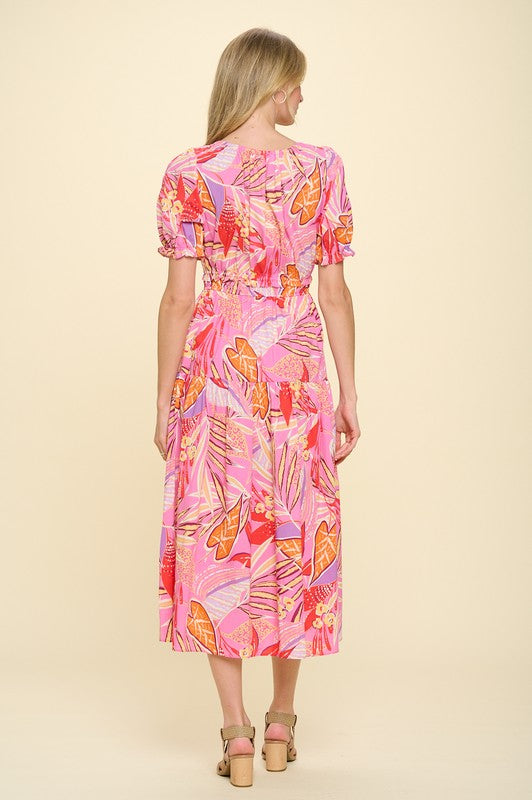 Tropical Pink Dress Apex Ethical Boutique