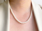 White Pearl Necklace & Pearl Stud Earring Set