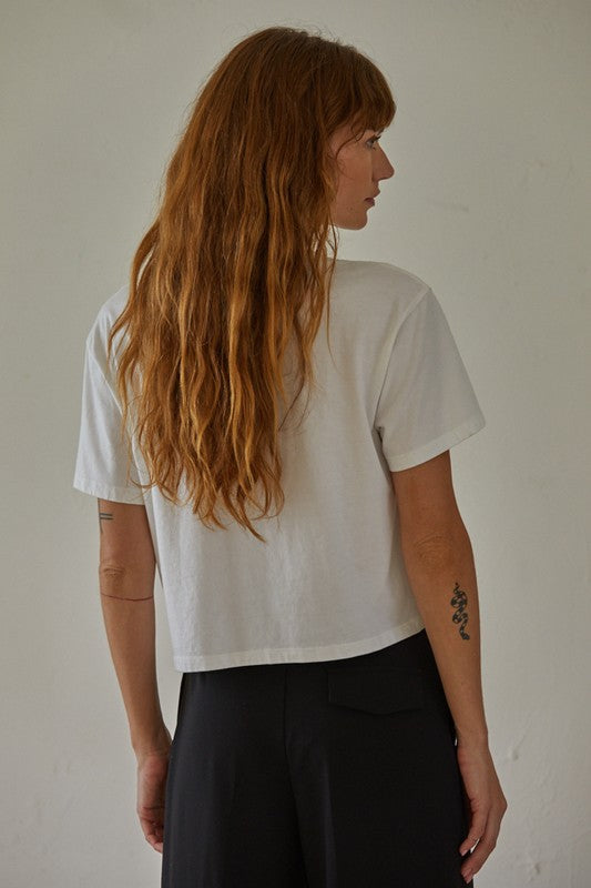 White Short Sleeve Tee Apex Ethical Boutique