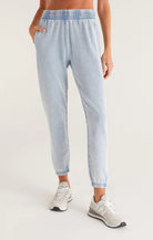 slim knit jogger washed indigo zsupply apex ethical womens boutique